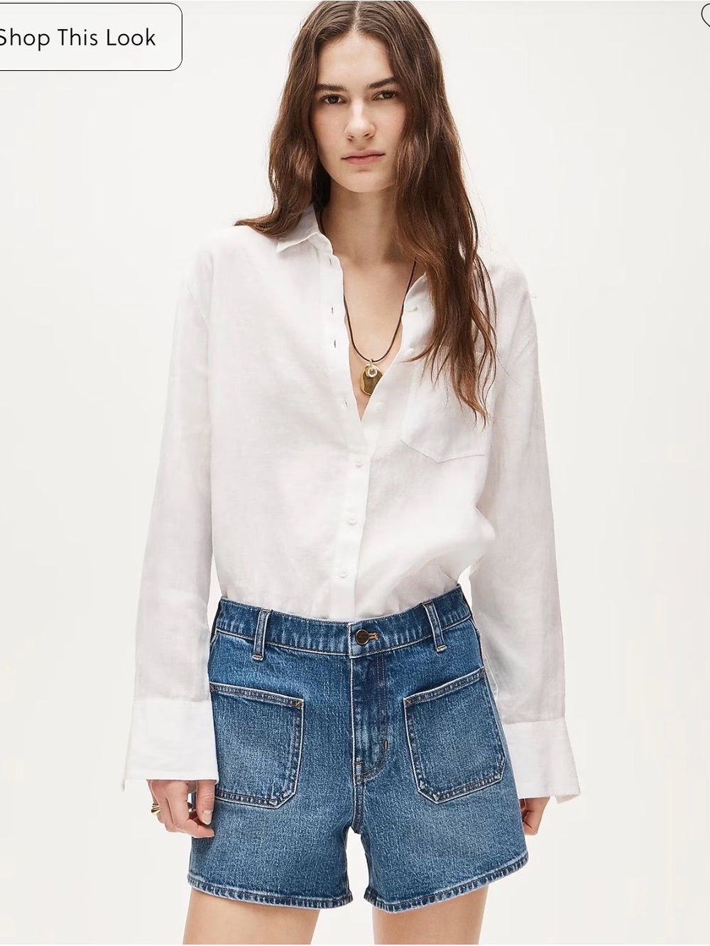 J. Crew patch-pocket denim shorts